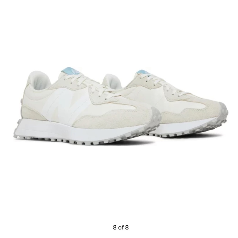 Size 8 New Balance 327 Sea Salt with Ocean Haze